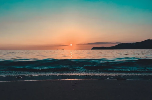 Sunset at sea