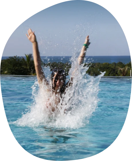 Person in a swimming pool